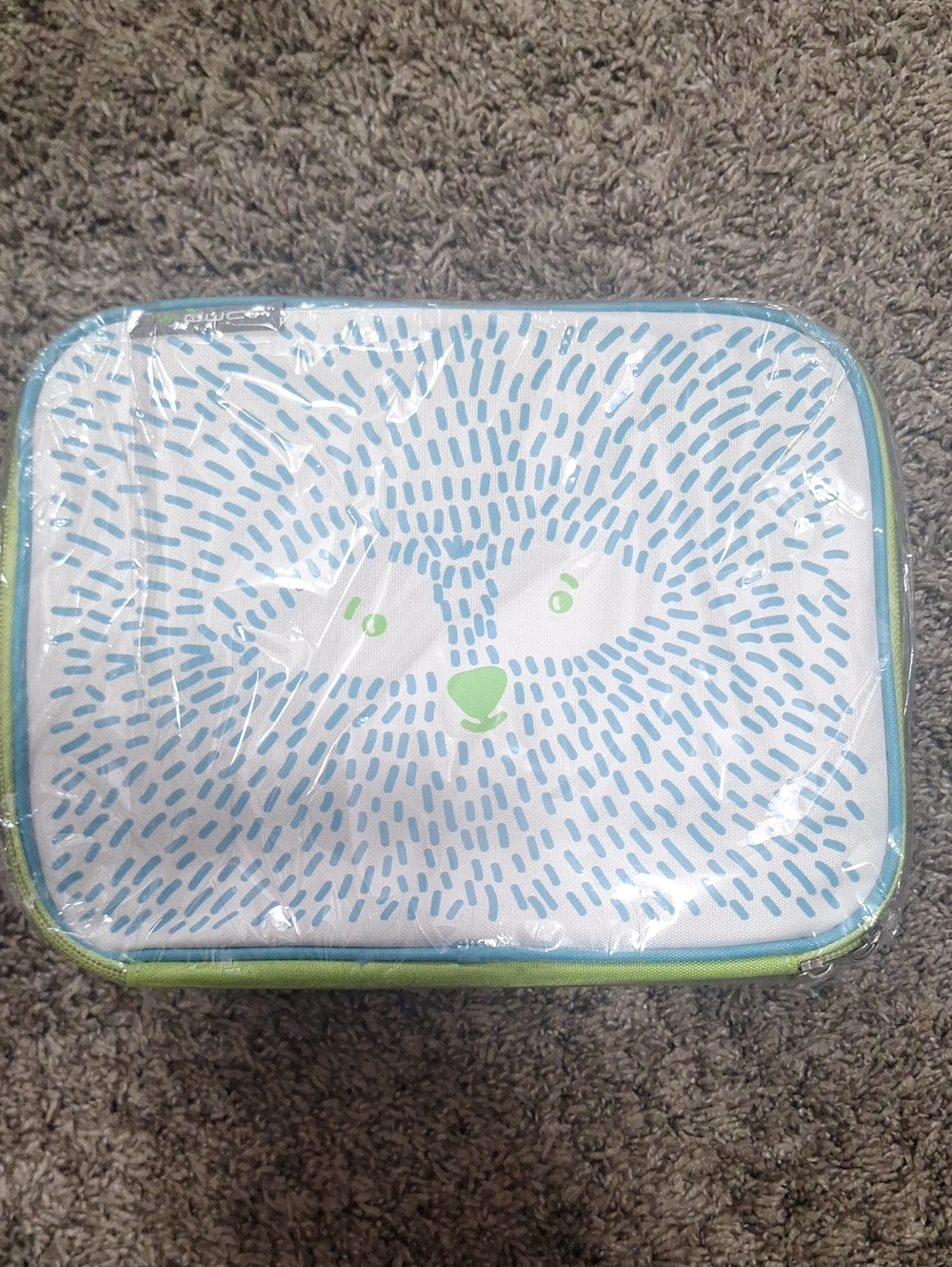 Reduce Insulated Lunch Box Bag - Blue White Lime Green